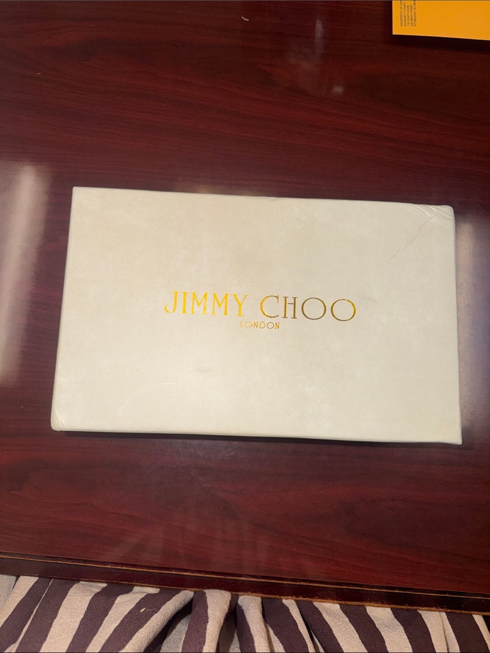 Empty Jimmy Choo shoe box